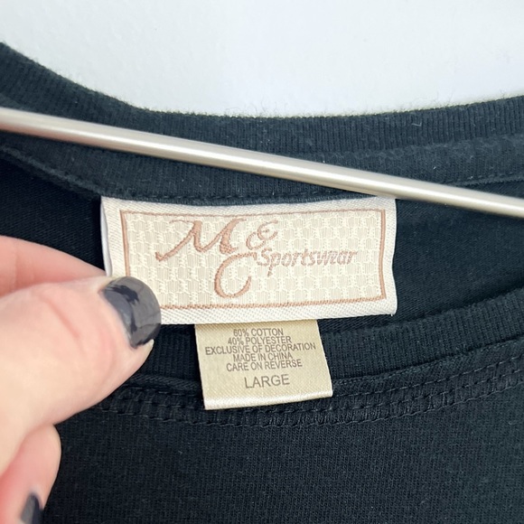 Santa Baby Black Long Sleeve Shirt (Size L) - Picture 4 of 4